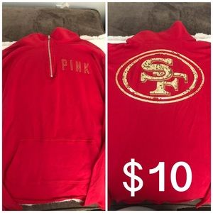 San Francisco 49ers Light weight pull over VS Pink